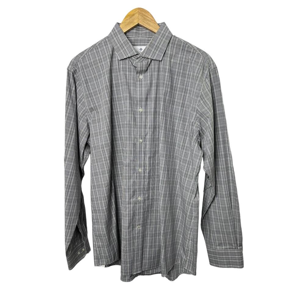Ryan Seacrest Slim Fit Non-Iron Long Sleeve Button Down Shirt Men's Sz 17 34/35